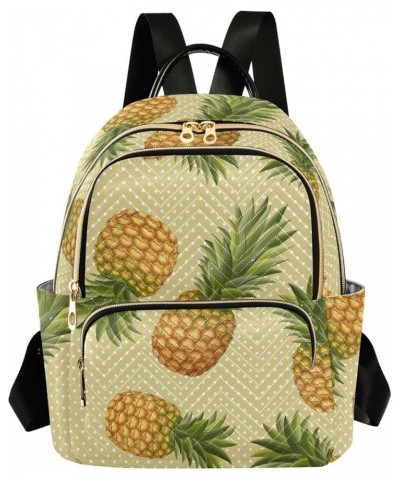 Pineapple Polka Dot Women Backpack Purse Shoulder Bag Color Medium $16.17 Backpacks