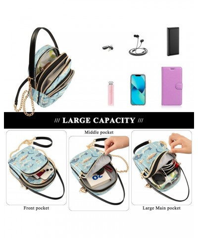 Geometry Fish Crossbody Handbags for Women Casual Leather Shoulder Phone Purse $11.96 Crossbody Bags