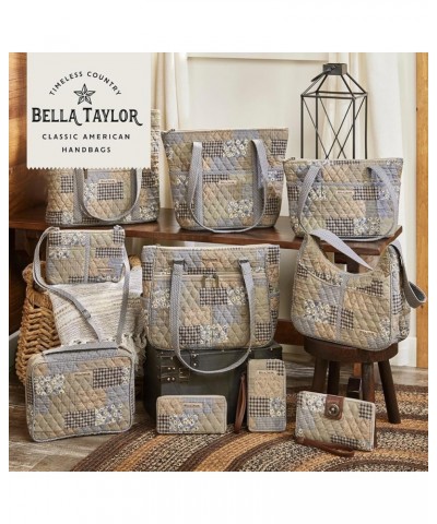 Everyday Tote | Lightweight Quilted Fabric Handbags for Women Khaki Patchwork $30.34 Shoulder Bags