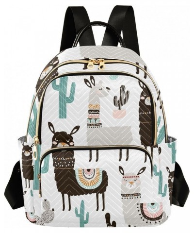 Small Backpack for Women Travel Bag Llamas Cactus Daypack Purse Fashion Shoulder Bag Rucksack Medium B39 $11.96 Backpacks