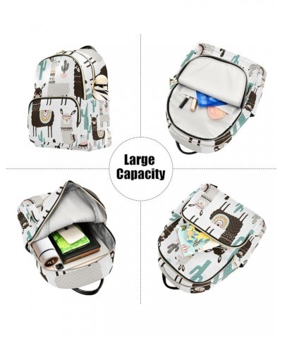 Small Backpack for Women Travel Bag Llamas Cactus Daypack Purse Fashion Shoulder Bag Rucksack Medium B39 $11.96 Backpacks