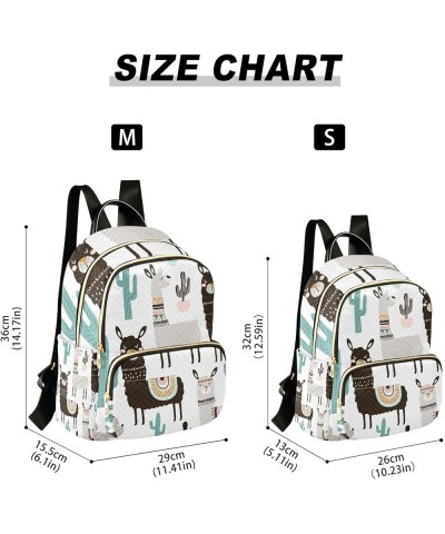 Small Backpack for Women Travel Bag Llamas Cactus Daypack Purse Fashion Shoulder Bag Rucksack Medium B39 $11.96 Backpacks