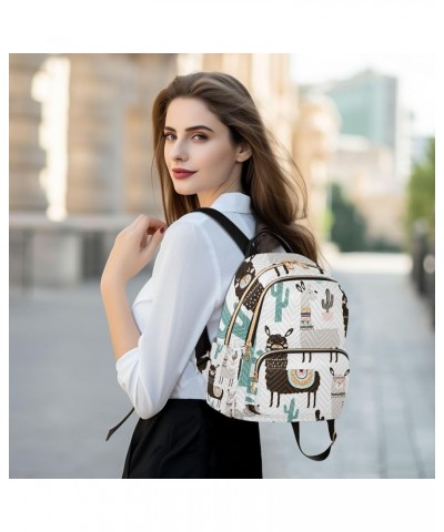 Small Backpack for Women Travel Bag Llamas Cactus Daypack Purse Fashion Shoulder Bag Rucksack Medium B39 $11.96 Backpacks