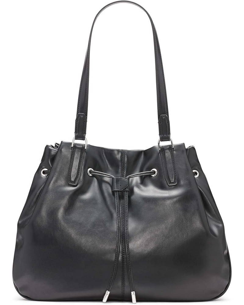 Lapis Drawstring Tote Black/Silver $41.02 Totes