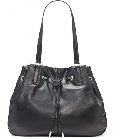 Lapis Drawstring Tote Black/Silver $41.02 Totes