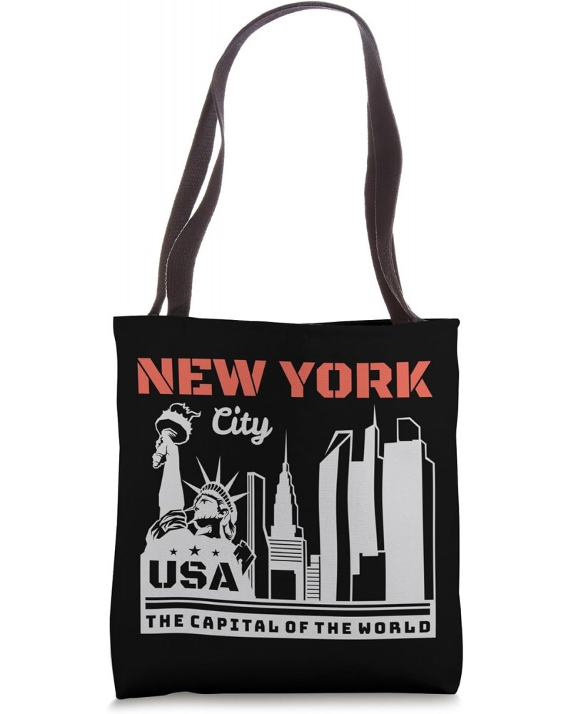 New York The City Of NYC USA Famous City Landmarks Tote Bag $10.70 Totes