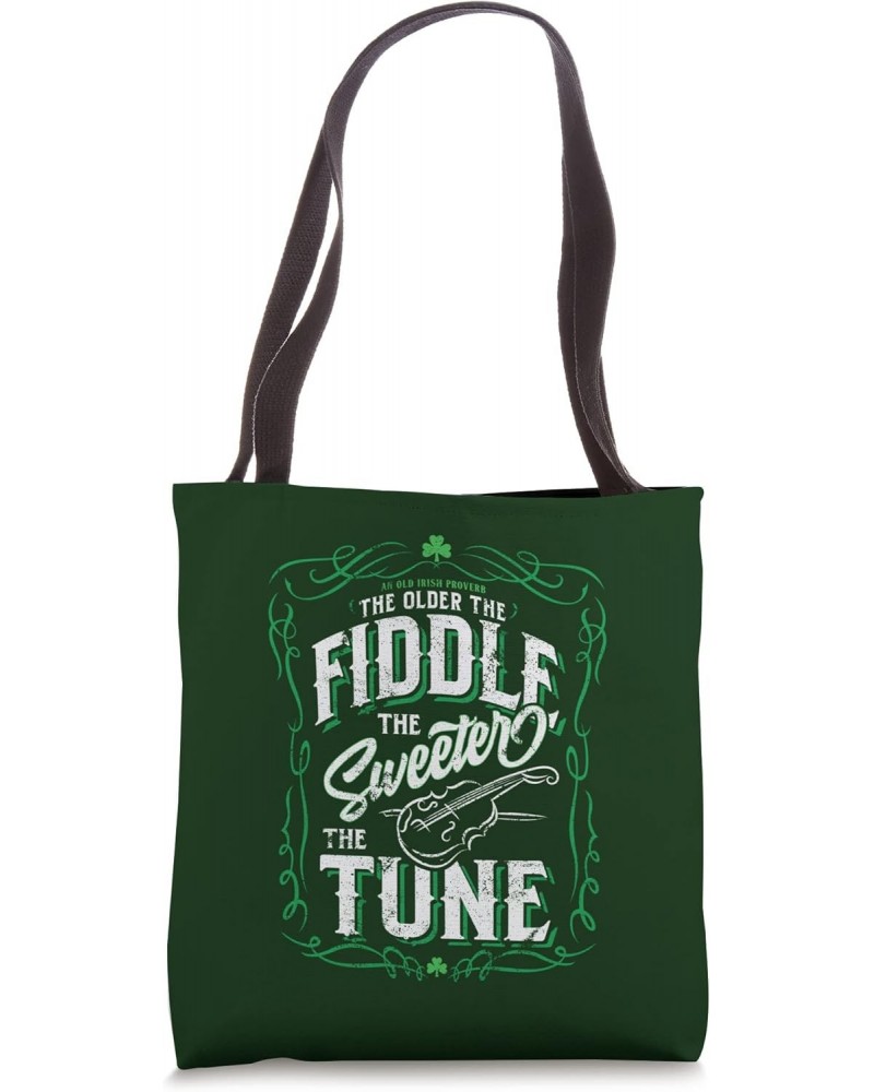 Vintage Irish Blessing Fiddle Design, St. Patricks Day Tote Bag $9.92 Totes