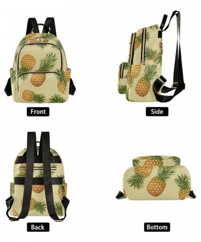 Pineapple Polka Dot Women Backpack Purse Shoulder Bag Color Medium $16.17 Backpacks