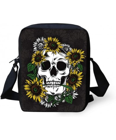 Purse Crossbody Bags for Women Kids Casual Small Shoulder Bags Skull Sunflower $9.35 Shoulder Bags