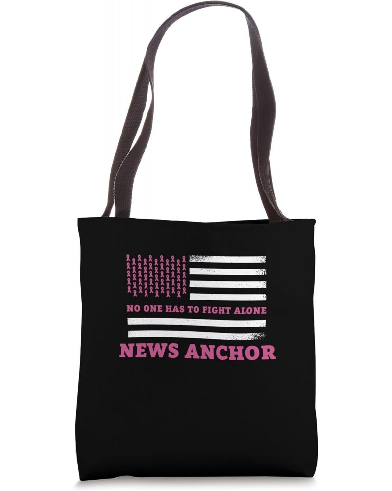 Breast Cancer Awareness News Anchor Pink Ribbon Tote Bag $15.38 Totes