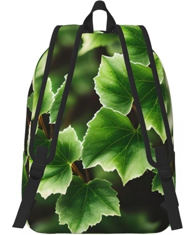 Ivy Blossoms Tree Print Casual Double Shoulder Daypack,Anti-Theft Travel Canvas Backpack For Men And Women Black Small $26.41...