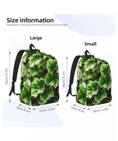 Ivy Blossoms Tree Print Casual Double Shoulder Daypack,Anti-Theft Travel Canvas Backpack For Men And Women Black Small $26.41...