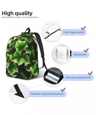 Ivy Blossoms Tree Print Casual Double Shoulder Daypack,Anti-Theft Travel Canvas Backpack For Men And Women Black Small $26.41...