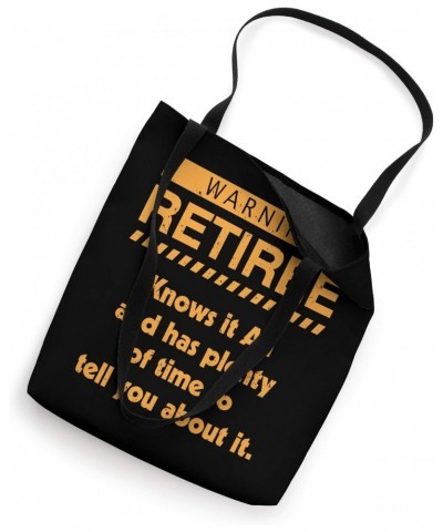 Warning Retired Funny Gag Retirement Gifts For Women Men Tote Bag $12.99 Totes