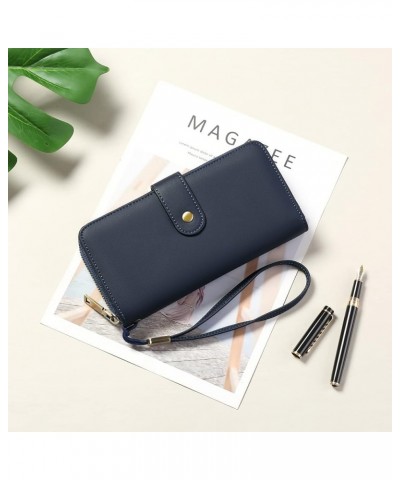 Wallet for Women Clutch RFID Blocking Leather Wristlet Purse Large Capacity Credit Card Holder with Grip Hand Strap Type 2 Da...