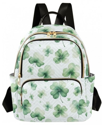 Green Clover Print Fashion Backpack Purse for Women, Casual Daypacks, Ladies Gift for Traveling Hiking Multicolor Medium $14....