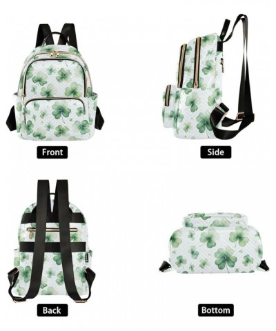 Green Clover Print Fashion Backpack Purse for Women, Casual Daypacks, Ladies Gift for Traveling Hiking Multicolor Medium $14....