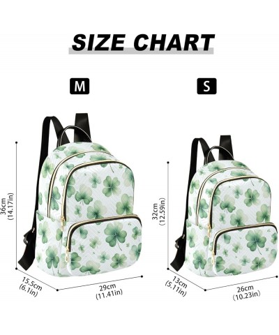 Green Clover Print Fashion Backpack Purse for Women, Casual Daypacks, Ladies Gift for Traveling Hiking Multicolor Medium $14....