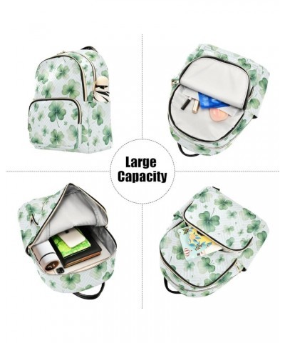 Green Clover Print Fashion Backpack Purse for Women, Casual Daypacks, Ladies Gift for Traveling Hiking Multicolor Medium $14....