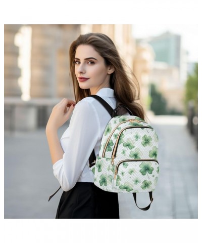 Green Clover Print Fashion Backpack Purse for Women, Casual Daypacks, Ladies Gift for Traveling Hiking Multicolor Medium $14....