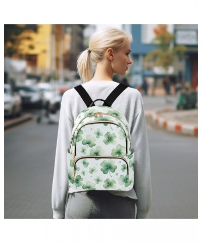 Green Clover Print Fashion Backpack Purse for Women, Casual Daypacks, Ladies Gift for Traveling Hiking Multicolor Medium $14....