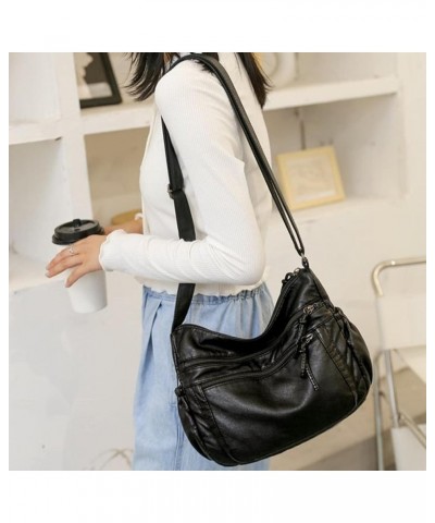 Ladies Leather Bags, Ladies Handbags, Shoulder Bags, Crossbody Bags, Vintage Soft Leather Handbags, Medium Black $27.68 Totes