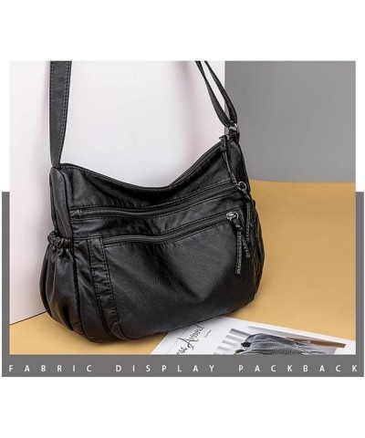 Ladies Leather Bags, Ladies Handbags, Shoulder Bags, Crossbody Bags, Vintage Soft Leather Handbags, Medium Black $27.68 Totes