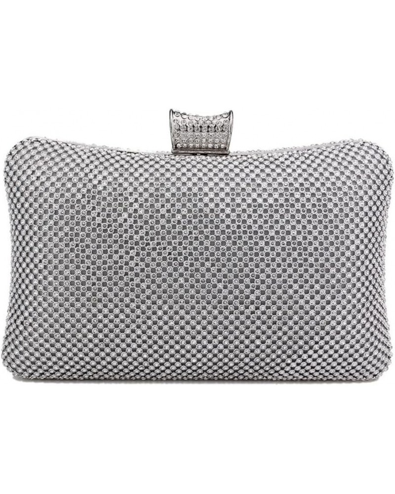 Women's Clutch Bag Handmade Rhinestones Evening Bag Shiny Crystal Dinner Party Wedding Handbag Shoulder Bags Ym3214silver $32...