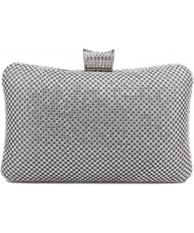 Women's Clutch Bag Handmade Rhinestones Evening Bag Shiny Crystal Dinner Party Wedding Handbag Shoulder Bags Ym3214silver $32...