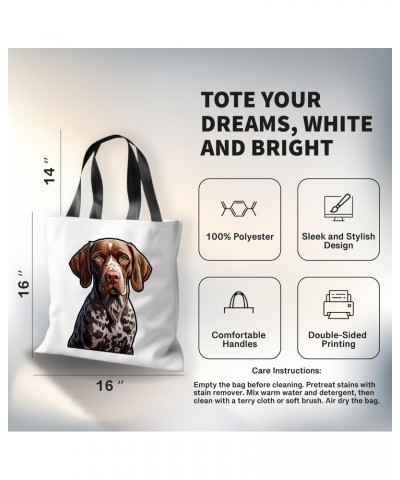 German Shorthaired Pointer Tote Bag for Women Men Casual Tote Bag Cloth Canvas Shopping Bags with Handles Cute Bags Everyday ...