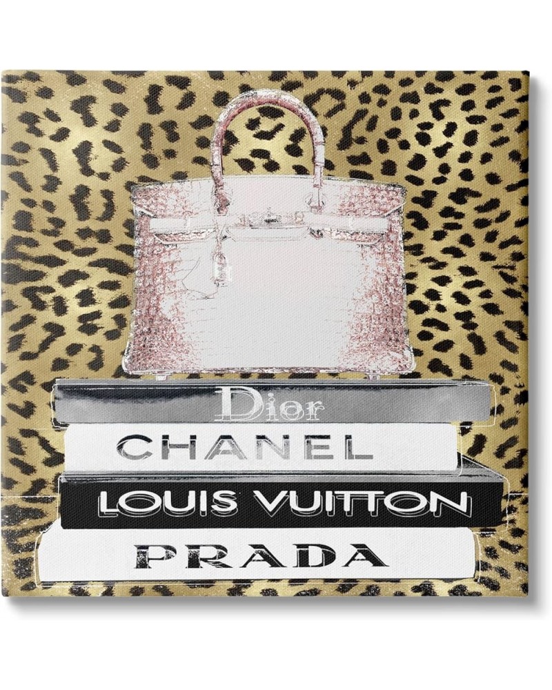 Glam Handbag Fashion Book Stack Cheetah Pattern, Designed by Madeline Blake Canvas Wall Art, 24 x 24, White 24x24 White $25.7...