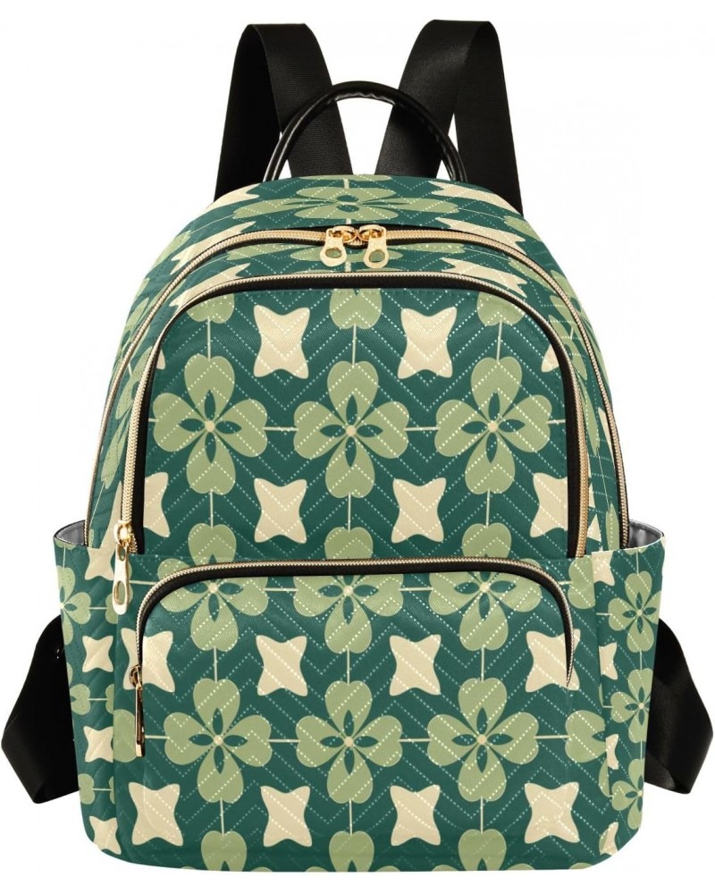 Clover Plaid Women Backpack Purse Travel Daypack Shoulder Bag $14.35 Backpacks