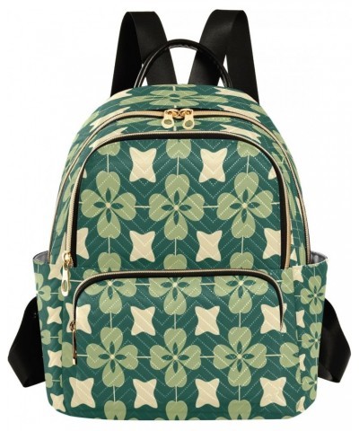 Clover Plaid Women Backpack Purse Travel Daypack Shoulder Bag $14.35 Backpacks