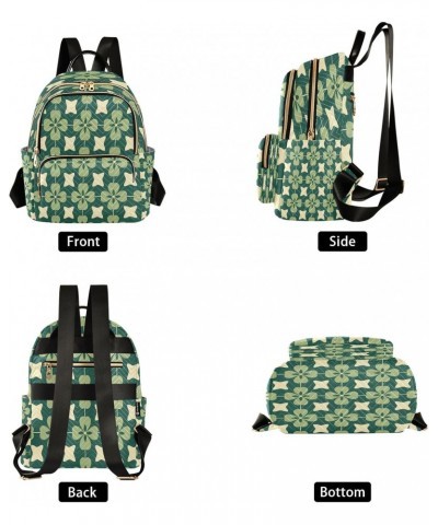 Clover Plaid Women Backpack Purse Travel Daypack Shoulder Bag $14.35 Backpacks