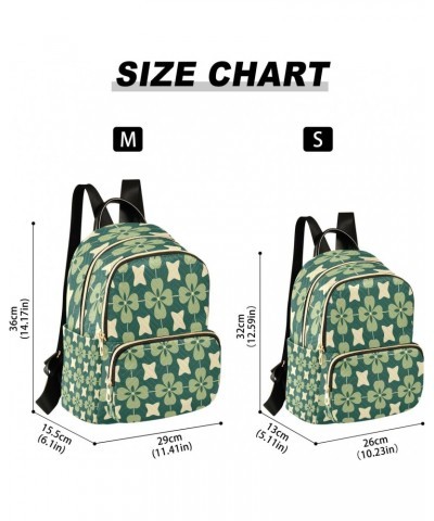 Clover Plaid Women Backpack Purse Travel Daypack Shoulder Bag $14.35 Backpacks