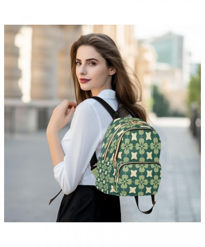 Clover Plaid Women Backpack Purse Travel Daypack Shoulder Bag $14.35 Backpacks