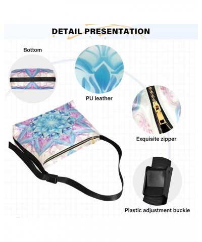 Mandala Shoulder Bag for Women Waterproof PU Leather Hobo Bags Crossbody Purse with Zipper Closure $13.20 Shoulder Bags