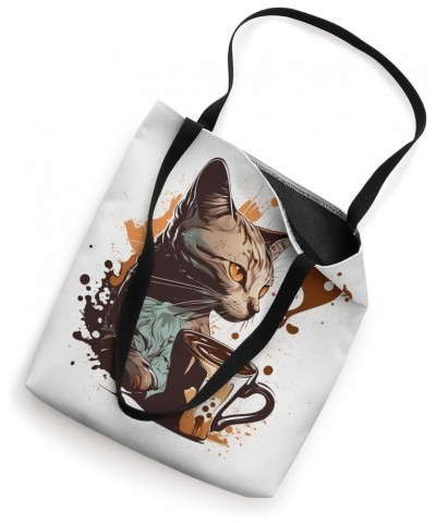 Funny Cat mother coffee lover Design Kitten Humor Cat Lover Tote Bag $11.72 Totes