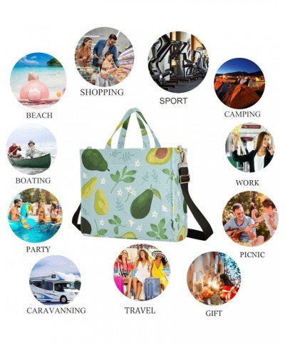 Fresh Avocado Leaves Crossbody Satchel Bag with Shoulder Strap for Travel Gym Shopping Weekender Multi05 $11.82 Satchels