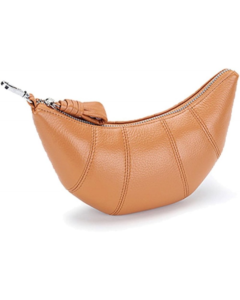 Mini Cow Horn Purse for Women Leather Cell Phone Purse Ladies Stylish Clutch Bag Shoulder Purse with Removable Strap Brown $2...