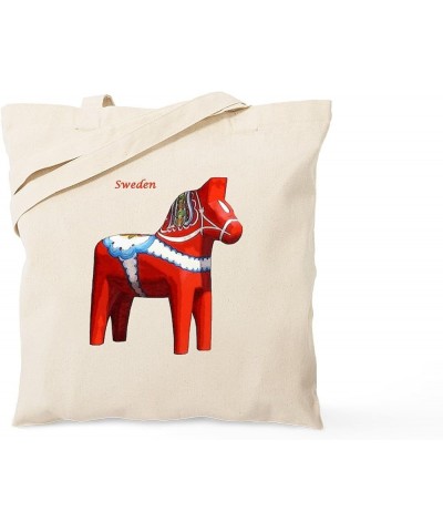 Id Rather Be Riding! Horse Tote Bag Natural Canvas Tote Bag, Cloth Shopping Bag Dala Horse Tote Bag With Flag on Reverse $8.0...