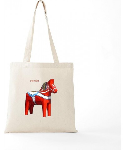 Id Rather Be Riding! Horse Tote Bag Natural Canvas Tote Bag, Cloth Shopping Bag Dala Horse Tote Bag With Flag on Reverse $8.0...