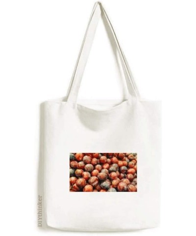 Fresh Temperate Fruit Plum Picture Tote Canvas Bag Shopping Satchel Casual Handbag $17.97 Totes