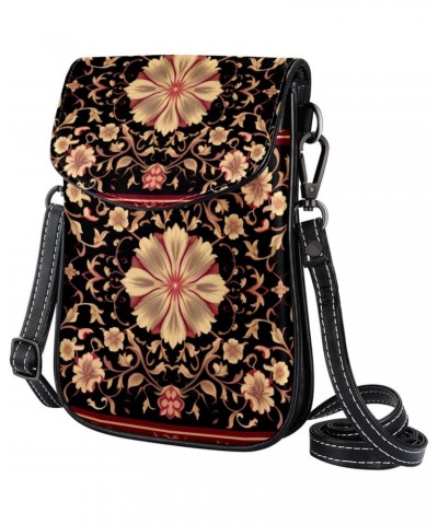 Faux Leather Crossbody Bag for Women, Messenger Bag, Shoulder Bag, floral pattern art $12.46 Crossbody Bags