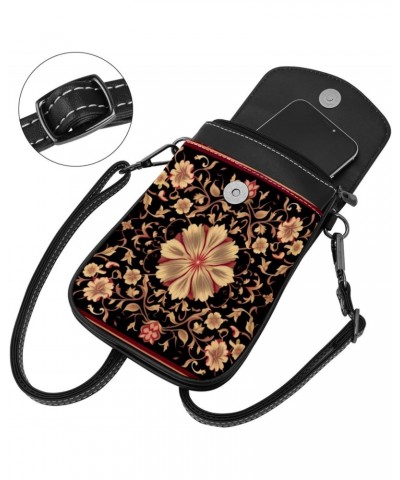 Faux Leather Crossbody Bag for Women, Messenger Bag, Shoulder Bag, floral pattern art $12.46 Crossbody Bags