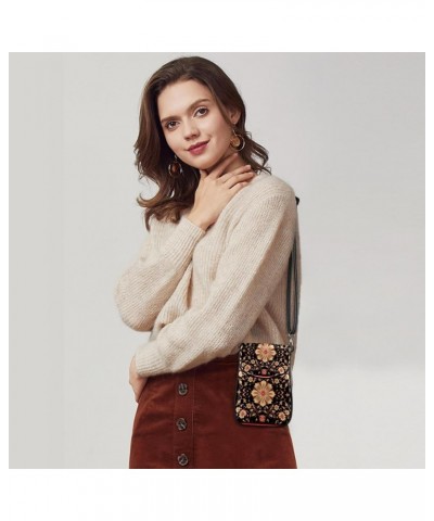 Faux Leather Crossbody Bag for Women, Messenger Bag, Shoulder Bag, floral pattern art $12.46 Crossbody Bags