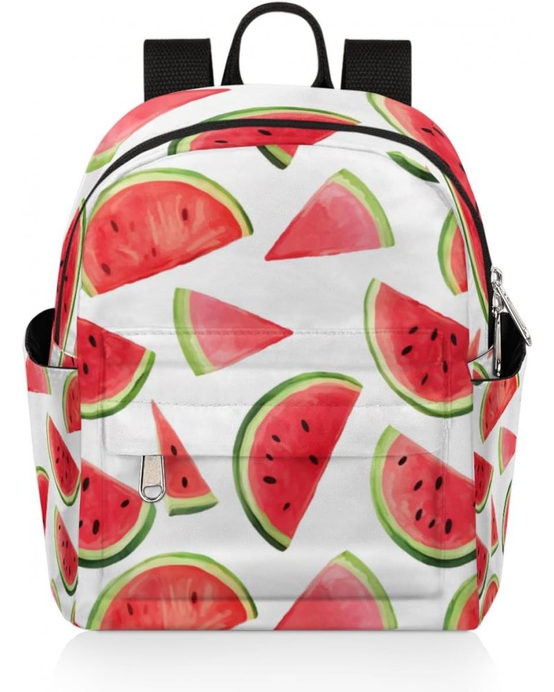 Summer Watermelon Mini Backpack Purse for Women Girls, Fruit Pattern Small Backpack Lightweight Casual Travel Bag Daypack for...