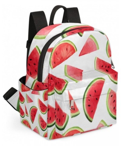 Summer Watermelon Mini Backpack Purse for Women Girls, Fruit Pattern Small Backpack Lightweight Casual Travel Bag Daypack for...