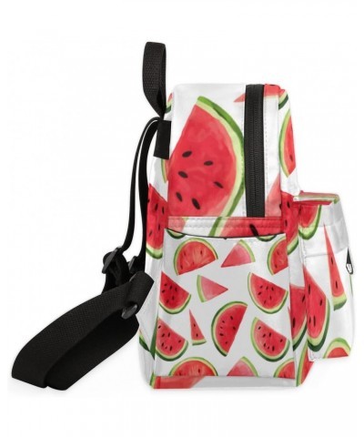 Summer Watermelon Mini Backpack Purse for Women Girls, Fruit Pattern Small Backpack Lightweight Casual Travel Bag Daypack for...