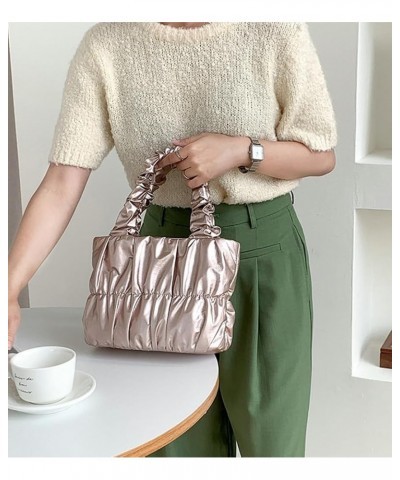 Shoulder Bags for Women Fashion Bucket Hobo Bag Casual Pleated Tote Handbag Pink $16.45 Totes